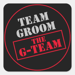 G-Team Team Groom Fyrkantigt Klistermärke