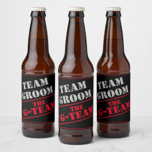 G-Team Team Groom Ölflaska Etikett