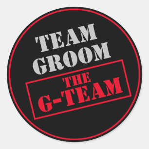G-Team Team Groom Runt Klistermärke