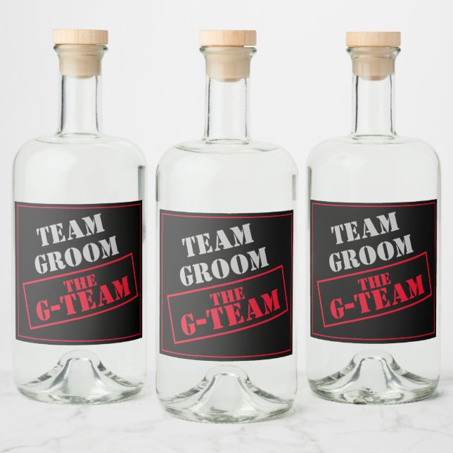 G-Team Team Groom Spritflaskor Etikett (Flaskor)