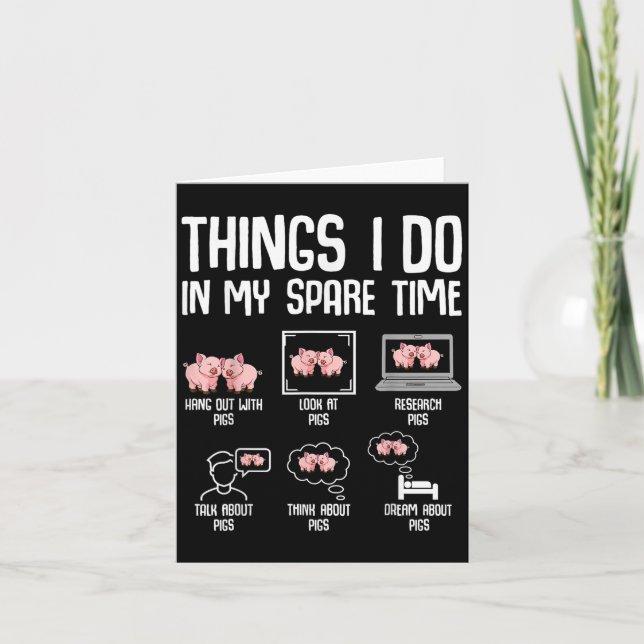 G Things I Do In My Spare Time Women Kids  Kort (Framsida)
