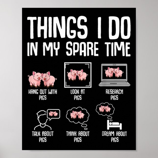 G Things I Do In My Spare Time Women Kids  Poster (Framsidan)