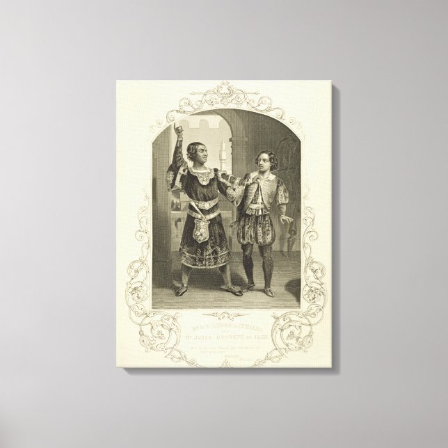 G. V. Brooke as Othello och James Bennett as Ia Canvastryck (Framsida)