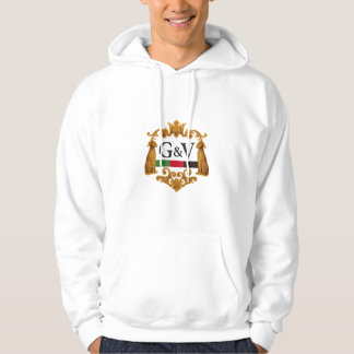 G&V Emblem Vit Hoodie – Tillverkad i USA