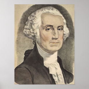 G Washington, Currier och Ives Poster