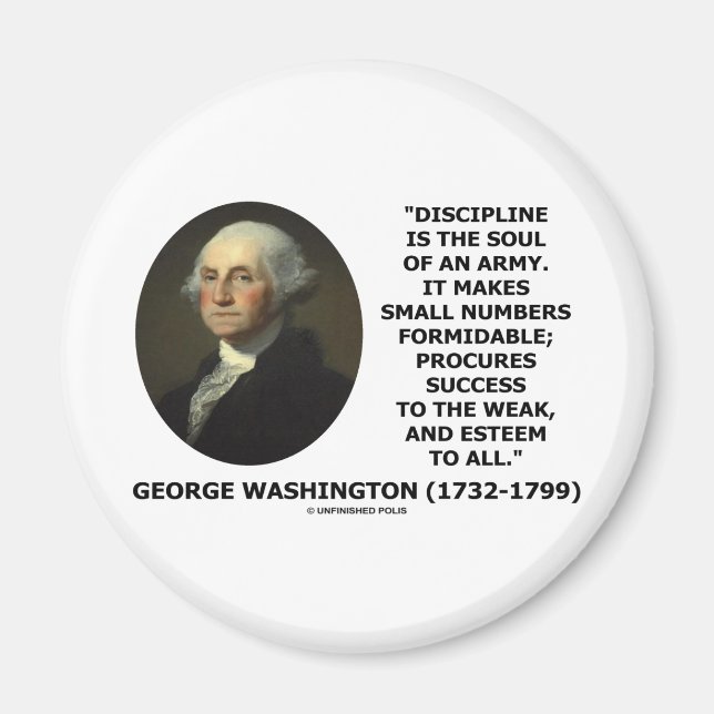 G. Washington Discipline är en armés själ Magnet (Framsidan)