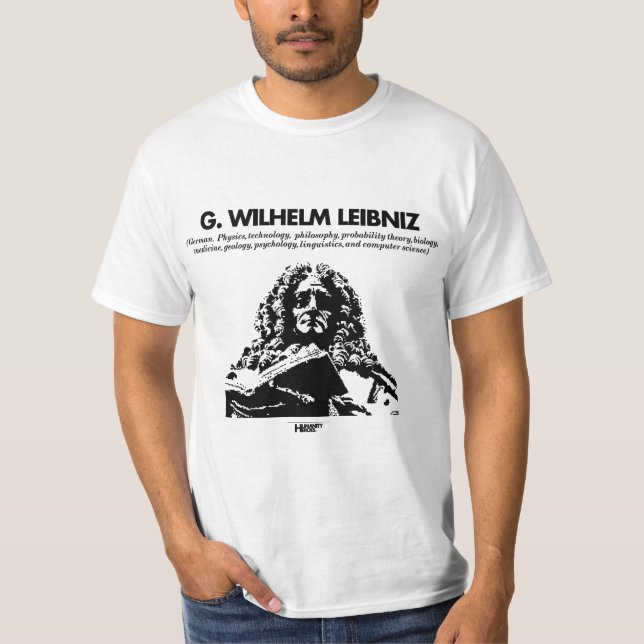 G. Whilelm Leibniz vitT-tröja T Shirt (Framsida)