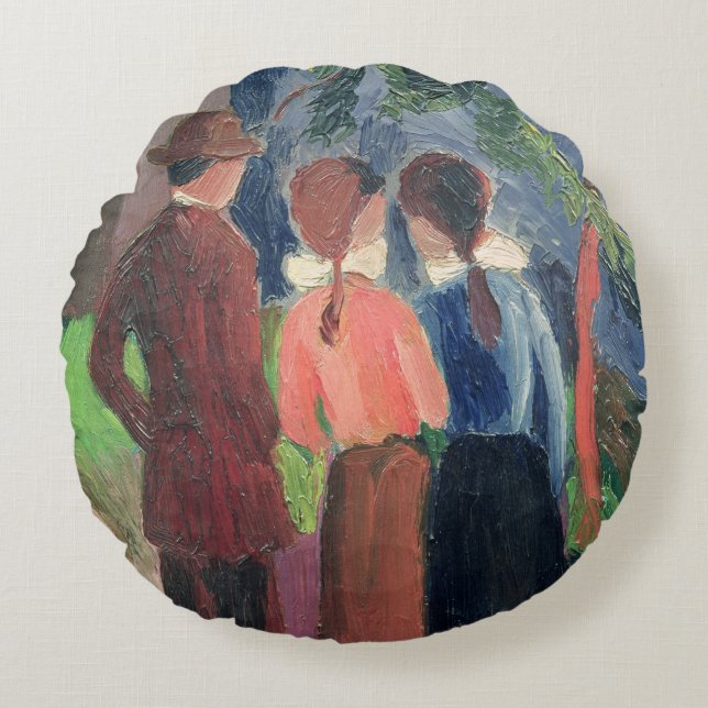 Gå, 1914 rund kudde (Framsidan)