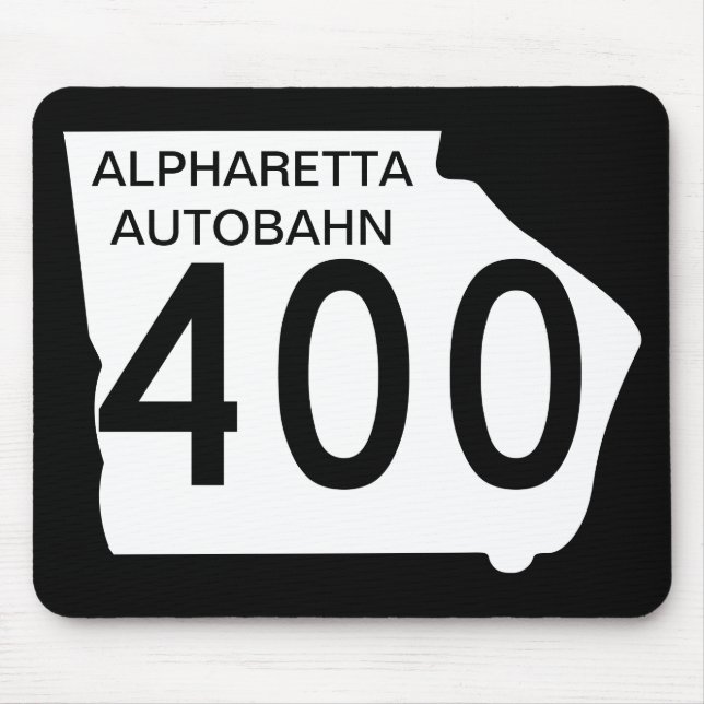 GA 400 "Alpharetta Autobahn" Musmatta (Framsidan)
