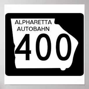 GA 400 "Alpharetta Autobahn" Poster