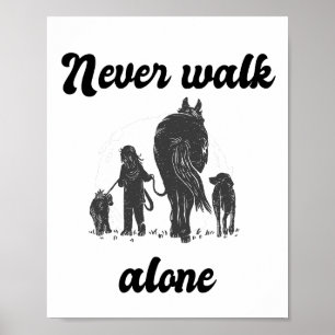 Gå aldrig ensam med Farmer Animal Lover Poster