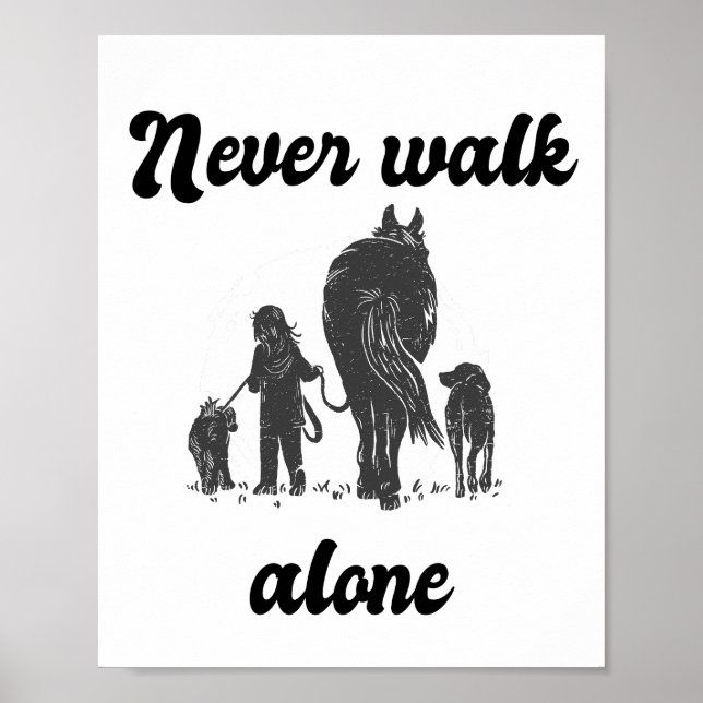 Gå aldrig ensam med Farmer Animal Lover Poster (Framsidan)