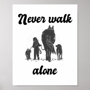 Gå aldrig ensam med Farmer Animal Lover Poster