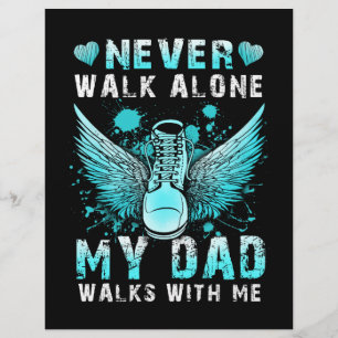 Gå aldrig ensam Min pappa går med mig Brevhuvud