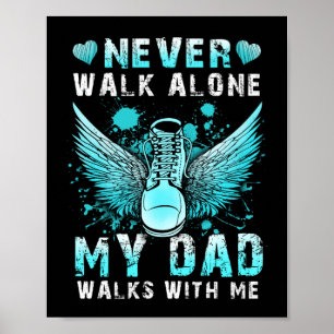 Gå aldrig ensam Min pappa går med mig Poster