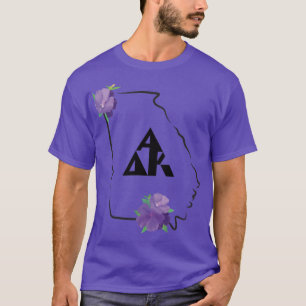 GA Alpha Delta Kappa Tshirt-mörk med svart brev T Shirt