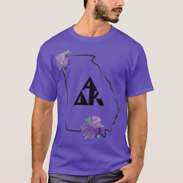 GA Alpha Delta Kappa Tshirt-mörk med svart brev T Shirt (Framsida)