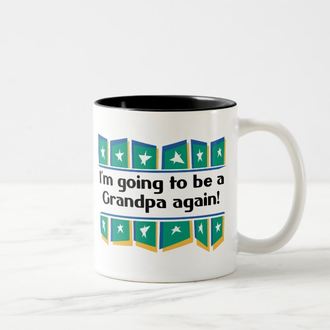 Gå att vara en morfar igen! Två-Tonad mugg (Höger)