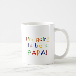 Gå att vara en pappa - primära färger kaffemugg