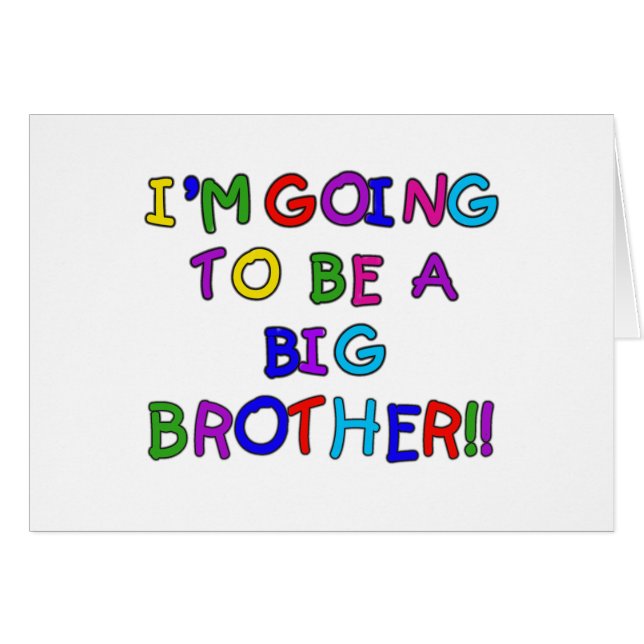 Gå att vara en storebror hälsningskort (Framsidan Horizontal)