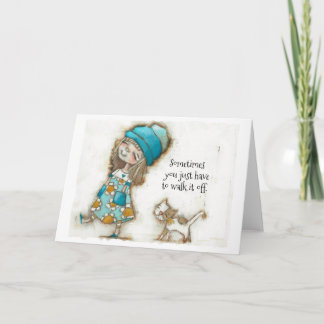 Gå av - Uppmuntringskort (tomt inuti) Kort