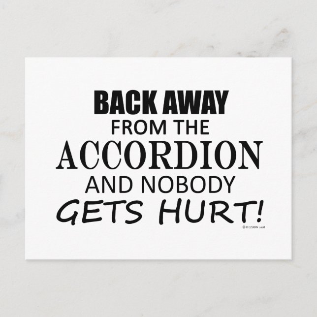 Gå Bakåt Från Dragspelet Vykort (Framsida)