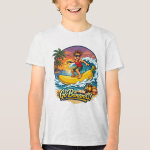 Gå Banan Surfande Pojke Sommar Strand Äventyr T Shirt