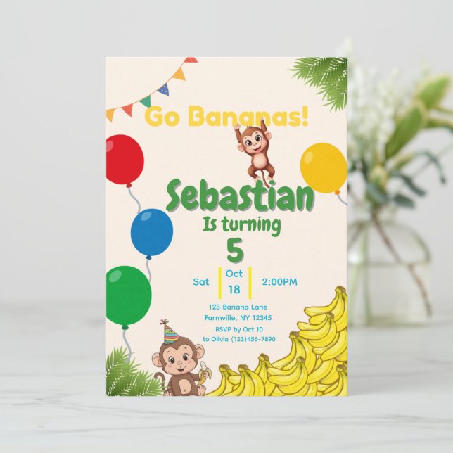 Gå bananas - En massa kul Inbjudningar (Stående Fram)