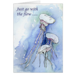 Gå bara med flödet (a434) hälsningskort