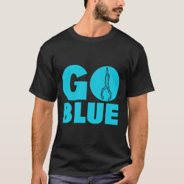 Gå blå t shirt