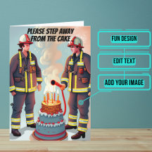 Gå bort från Cake Funny Fireman Birthday
