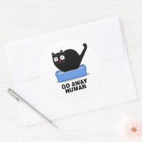Gå bort från människans fina Cute Black Cat Hates 