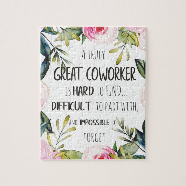 Gå bort gåva till medarbetare Lämnar Gift Adjö Pussel (Vertikal)