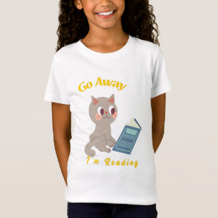 Gå bort, jag läser roligt kattläsning t shirt