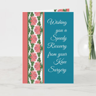 Gå bra från Knee Surgery Card, Vatten Lilies Kort