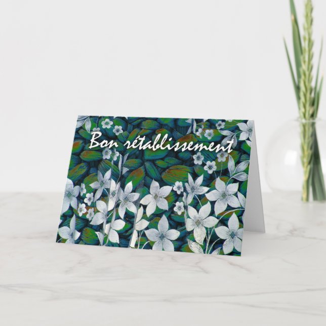Gå bra i Fransk, Bon rétablissement, Flowers Kort (Framsida)