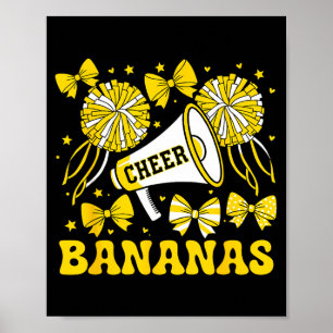Gå cheer bananer Skola Srts Fan Team Srit Namn Poster
