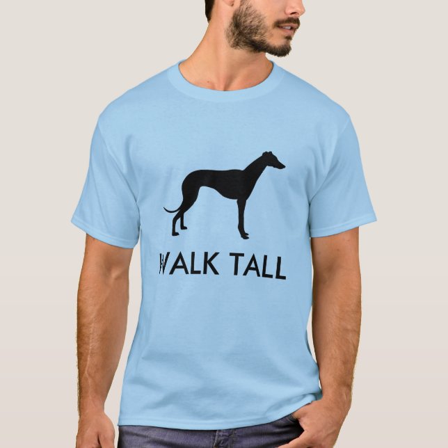 Gå den högväxt vinthundSilhouetteT-tröja T-shirt (Framsida)