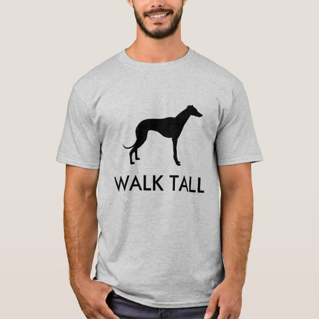 Gå den högväxt vinthundSilhouetteT-tröja Tee Shirt (Framsida)