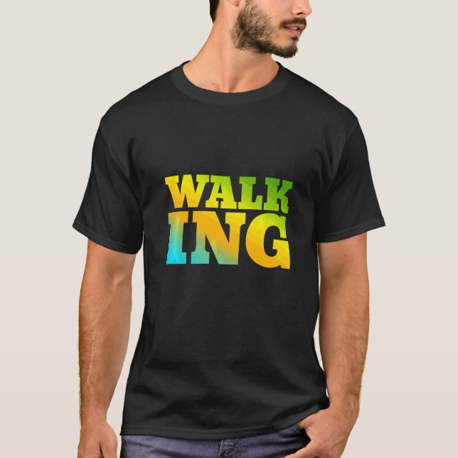 Gå Designat med Natur Färg T Shirt (Framsida)