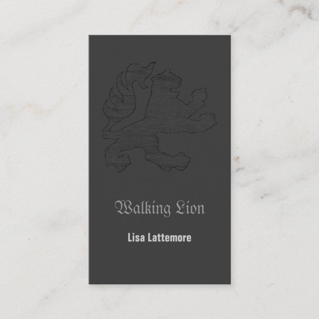 Gå det lejona kortet visitkort (Framsida)