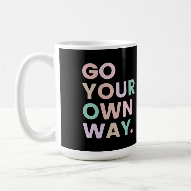 Gå Din Egen Väg Kaffemugg (Vänster)