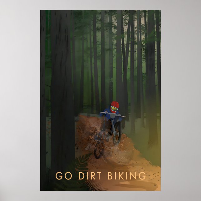 Gå Dirtbiking Resa Affisch (Framsidan)
