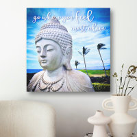 Gå dit du känner mest levande Hawaii Buddha Photo
