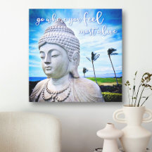 Gå dit du känner mest levande Hawaii Buddha Photo