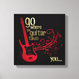 Gå dit gitarren tar dig.... Canvas Art