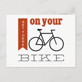 Gå dit på din cykel vykort