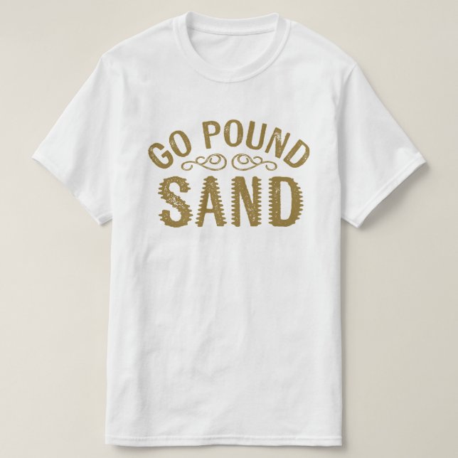 Gå dunkar sanden t-shirt (Design framsida)