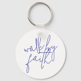 Gå efter Faith Stylistic Blue Nyckelring