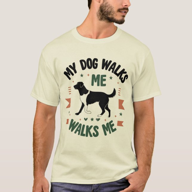 Gå efter Hund T Shirt (Framsida)